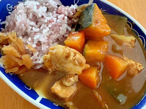 冷凍豚肉のかぼちゃカレー܀ꕤ୭*